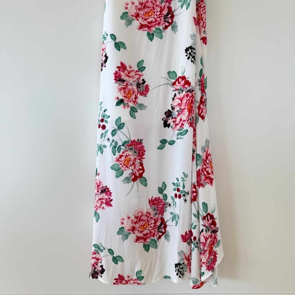 NWT MINKPINK Pretty Petals Wrap Front Dress Ivory Pink Floral High Low Womens XS - Picture 9 of 11